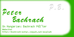 peter bachrach business card